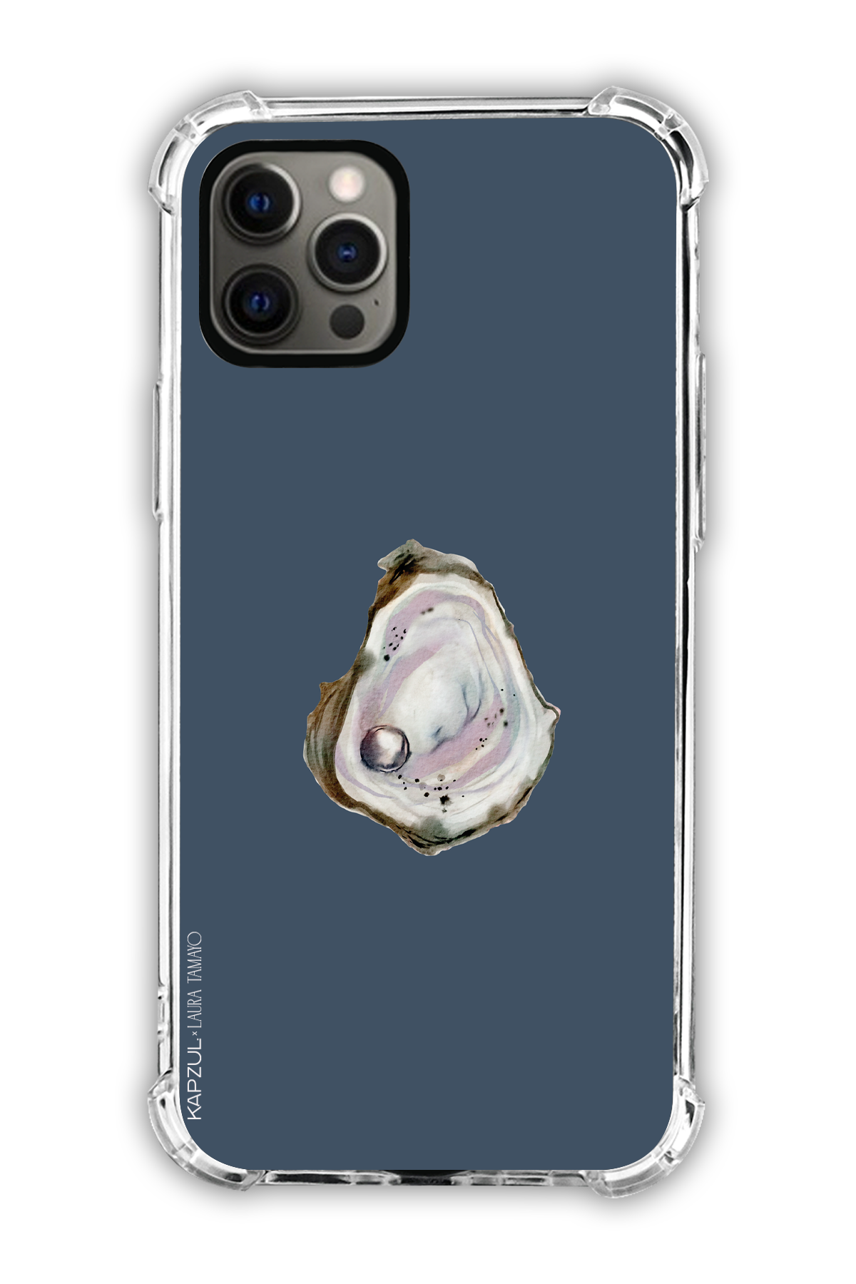 Black - Simple Design – Oysters Case - iPhone 12 Pro - Transparent Case