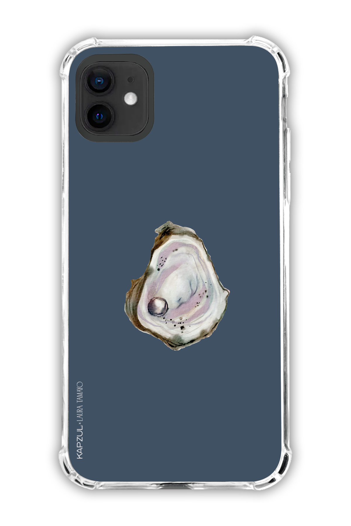 Black - Simple Design – Oysters Case - iPhone 12 - Transparent Case
