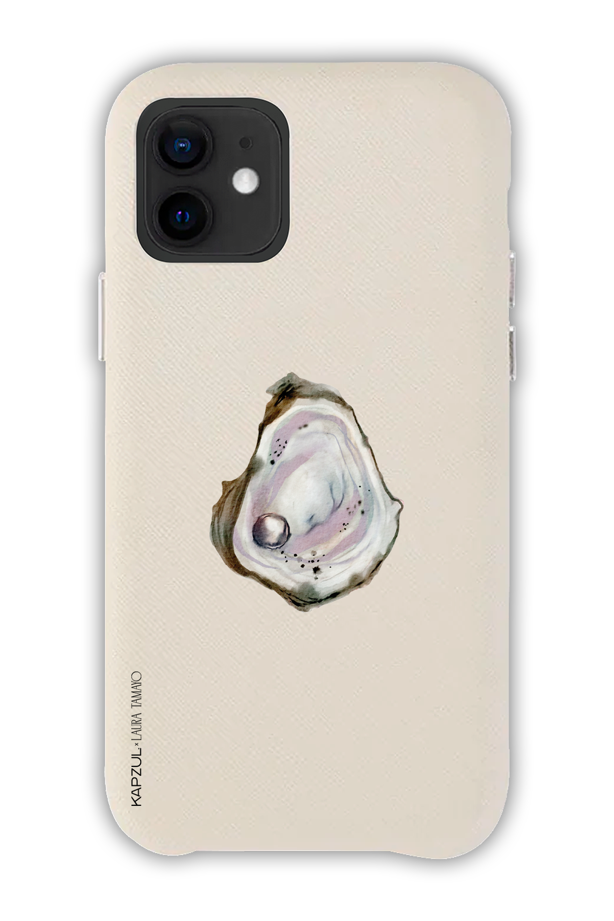 White - Simple Design – Oysters Case - iPhone 12 - Leather Case