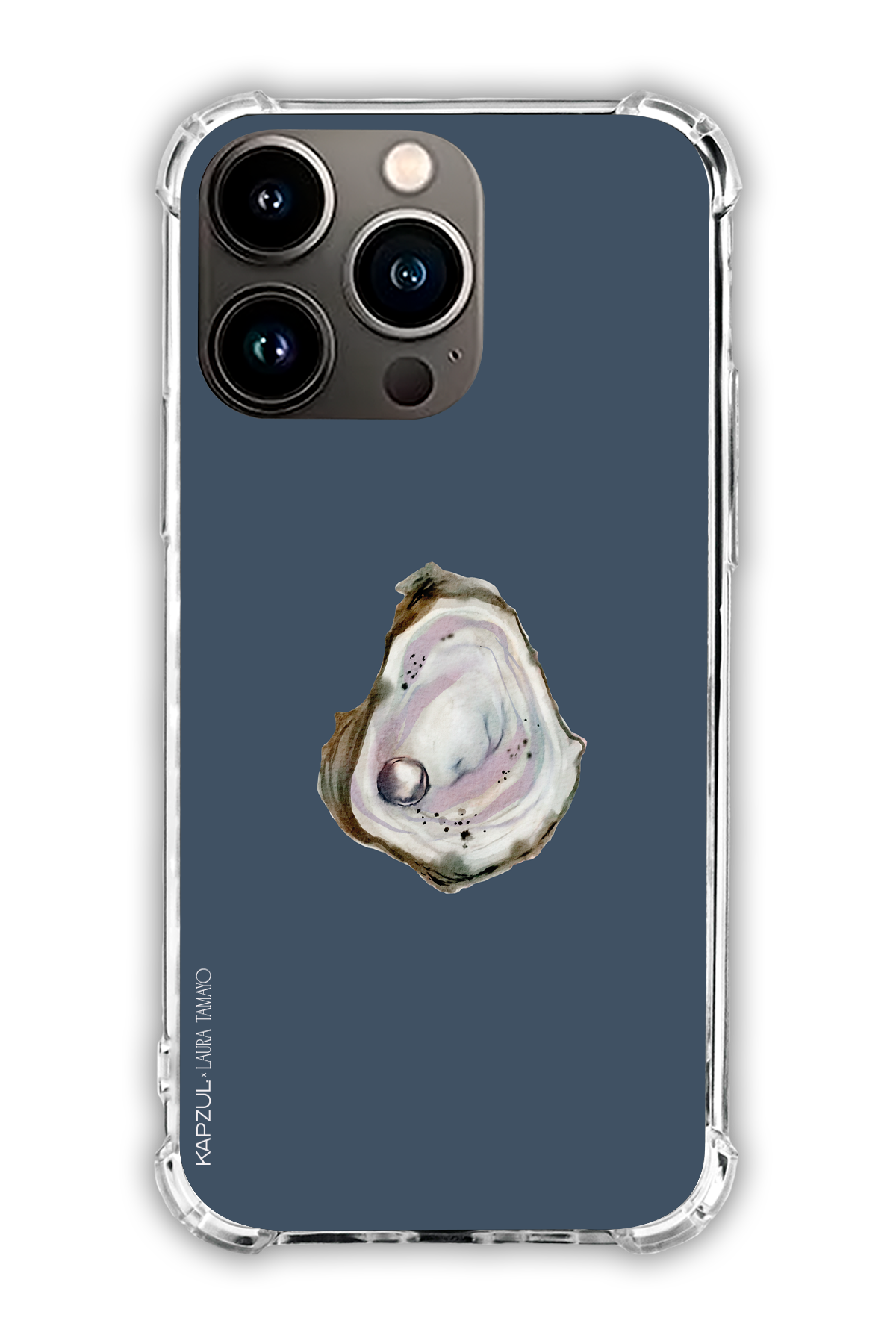 Black - Simple Design – Oysters Case - iPhone 13 Pro - Transparent Case