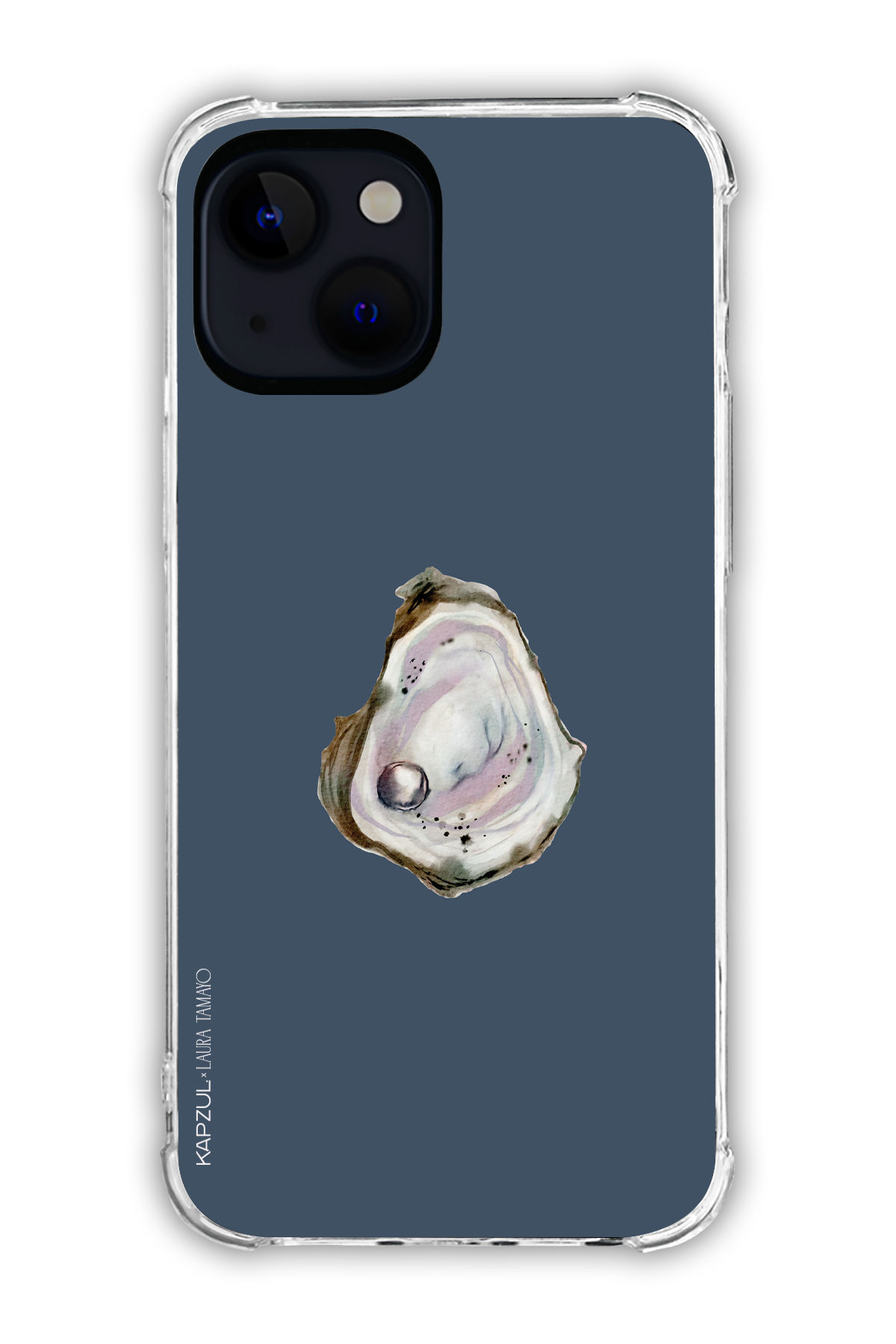 Black - Simple Design – Oysters Case - iPhone 13 - Transparent Case