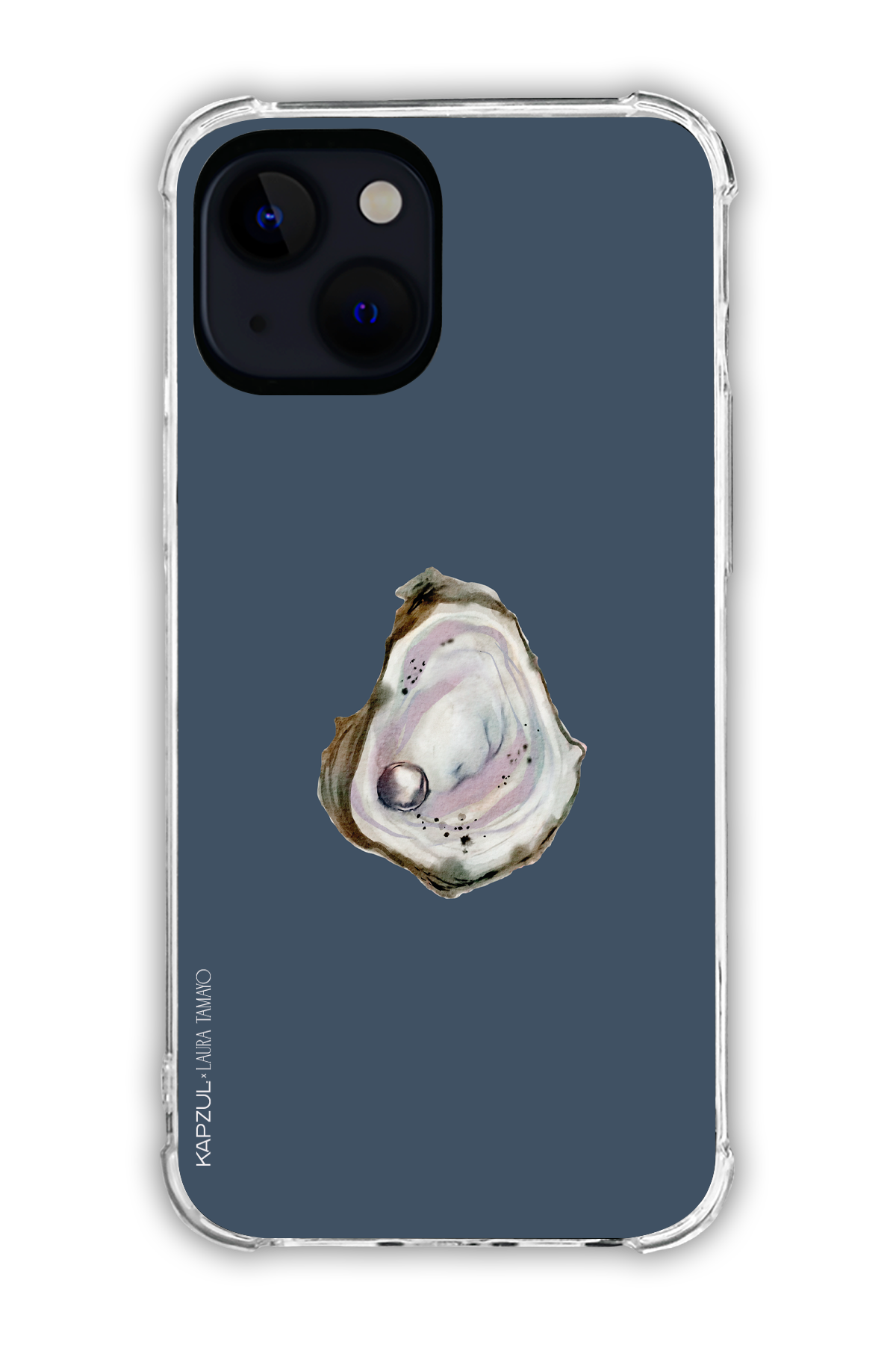 Black - Simple Design – Oysters Case - iPhone 15 - Transparent Case