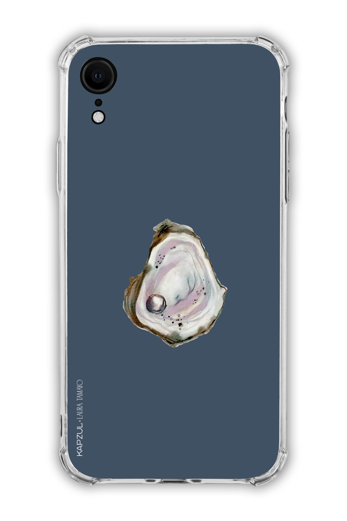Black - Simple Design – Oysters Case - iPhone XR - Transparent Case