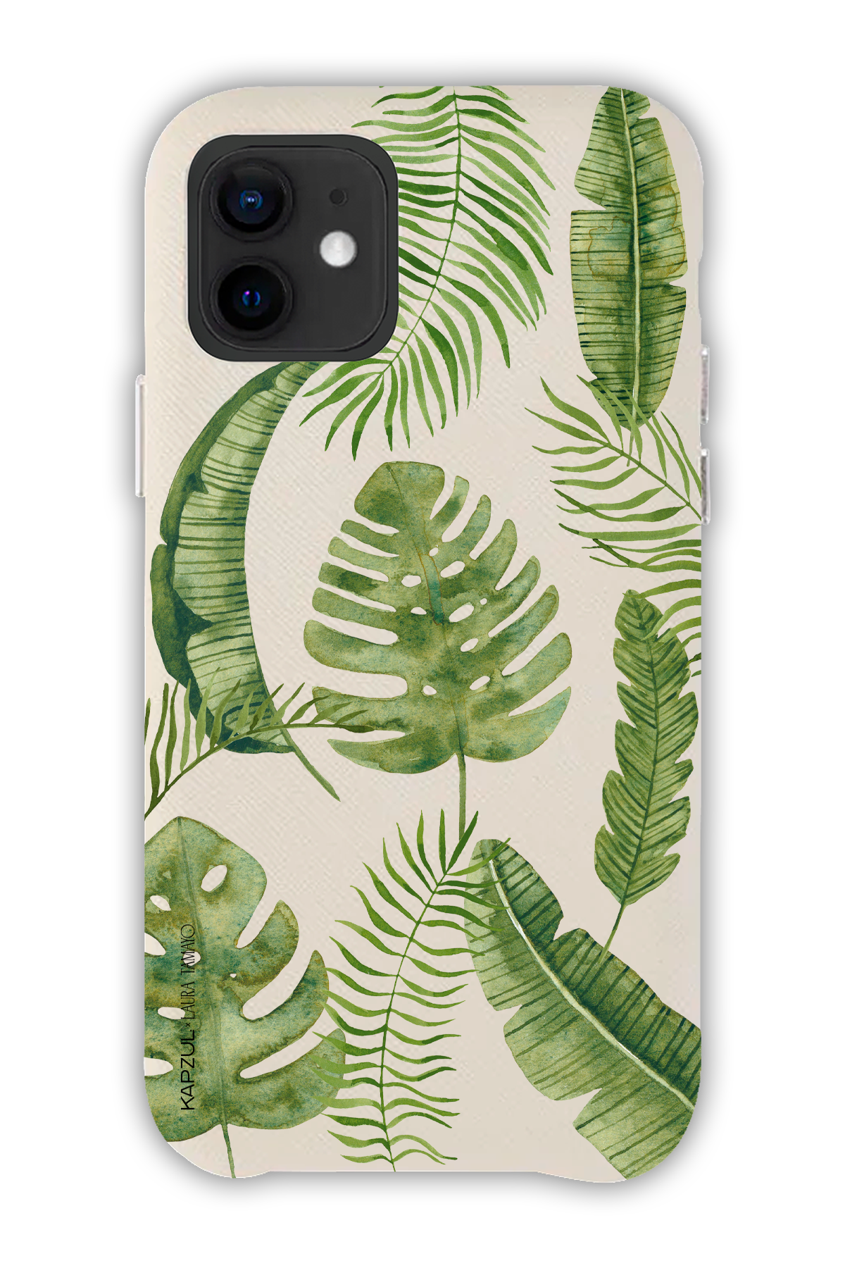 White - Full Design – Plants Case - iPhone 12 - Leather Case