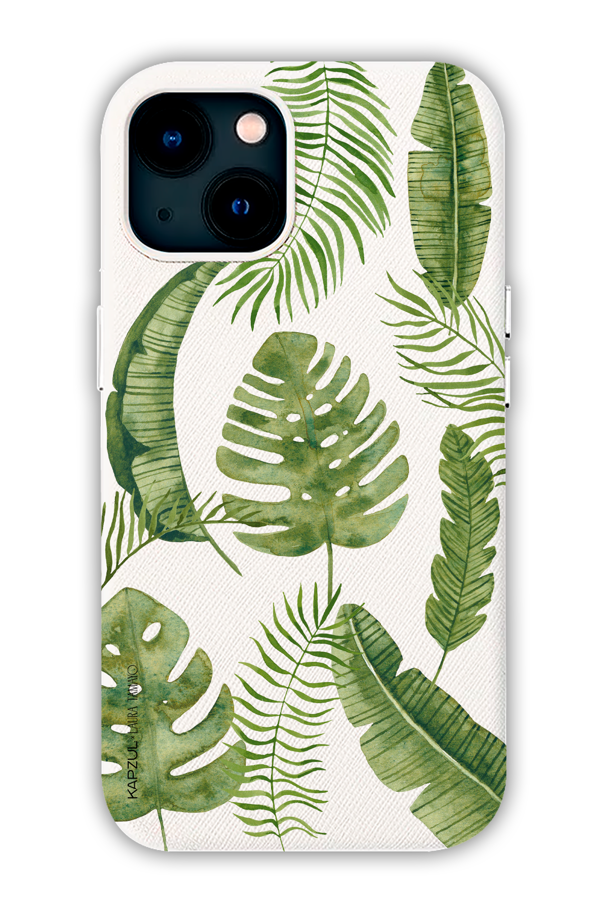 White - Full Design – Plants Case - iPhone 13 - Leather Case