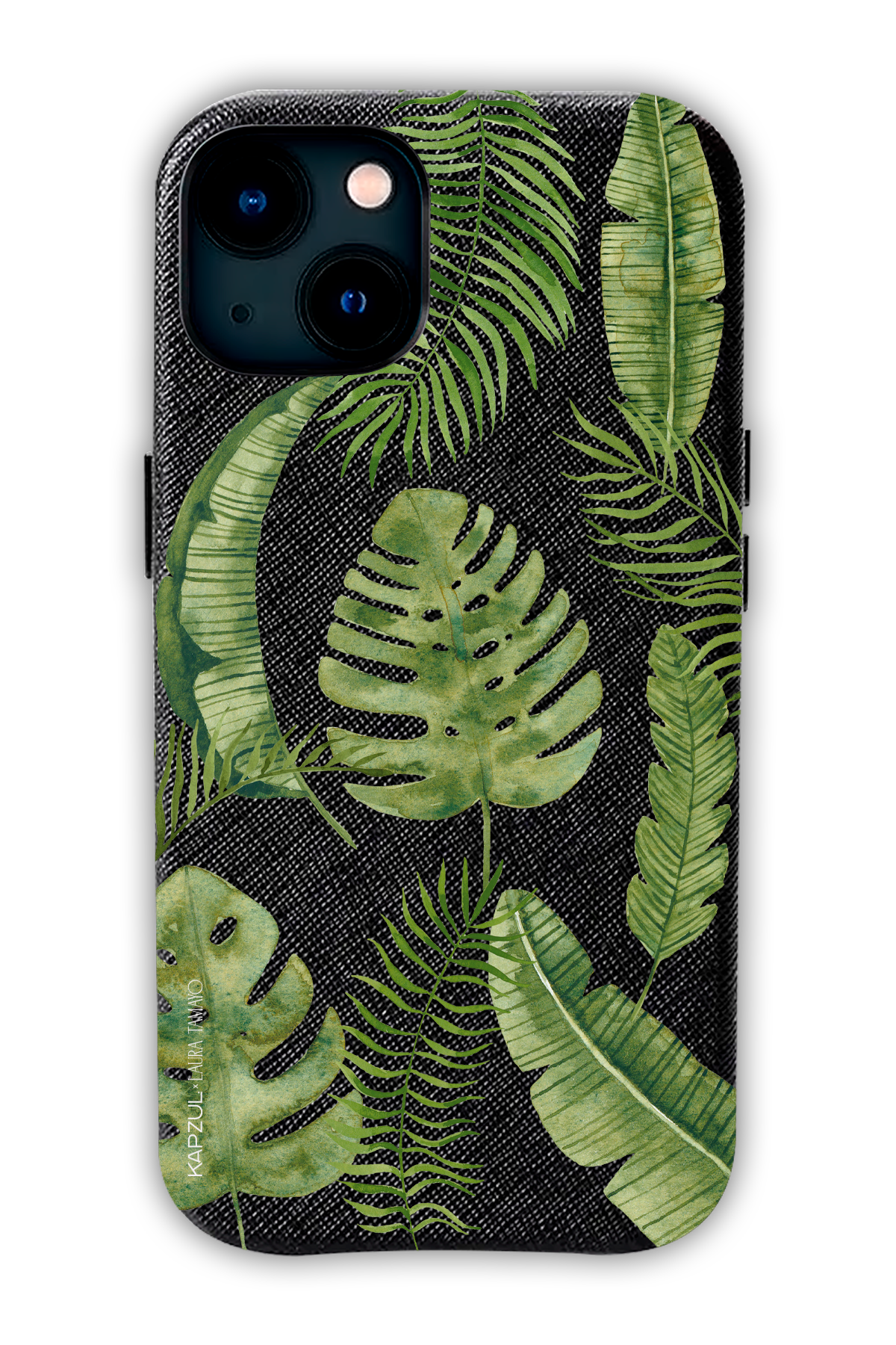 Black - Full Design – Plants Case - iPhone 13 - Leather Case