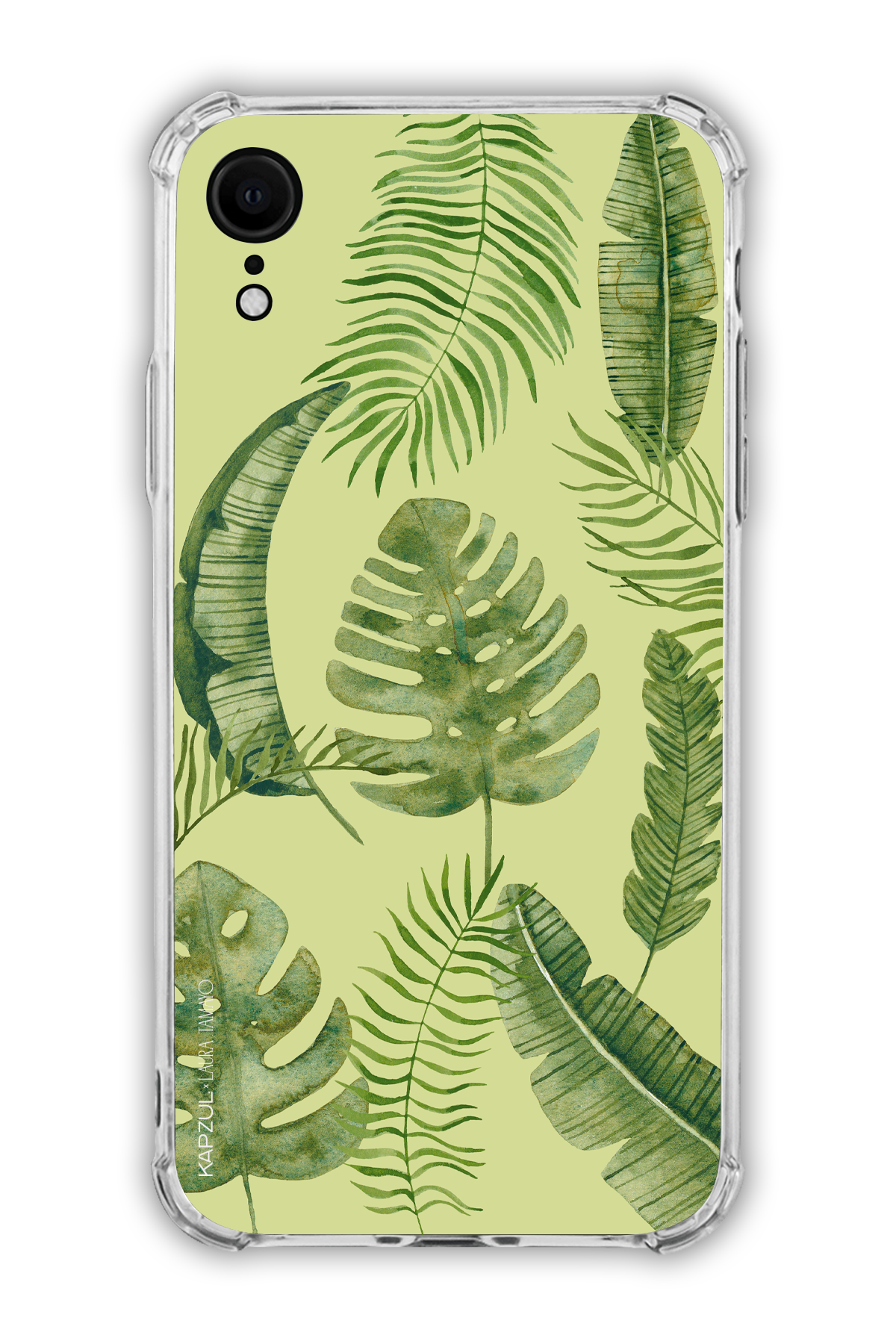 Green - Full Design – Plants Case - iPhone XR - Transparent Case