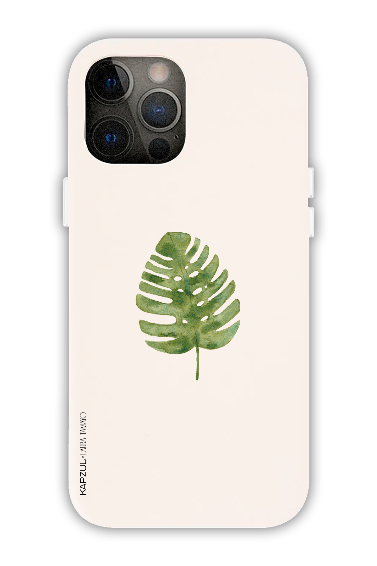 White - Simple Design – Plants Case - iPhone 12 Pro Max - Leather Case