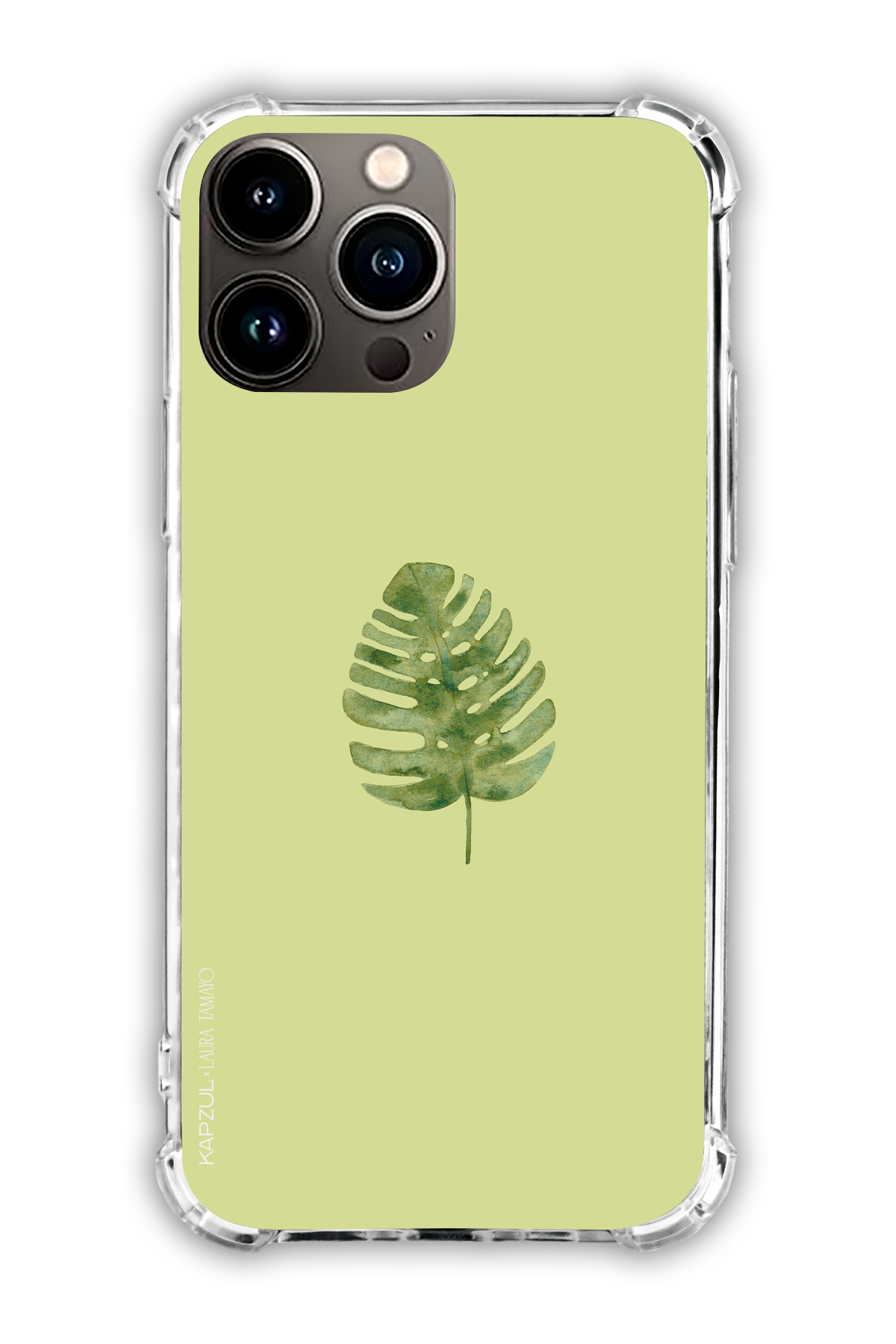 Green - Simple Design – Plants Case - iPhone 15 Pro - Transparent Case