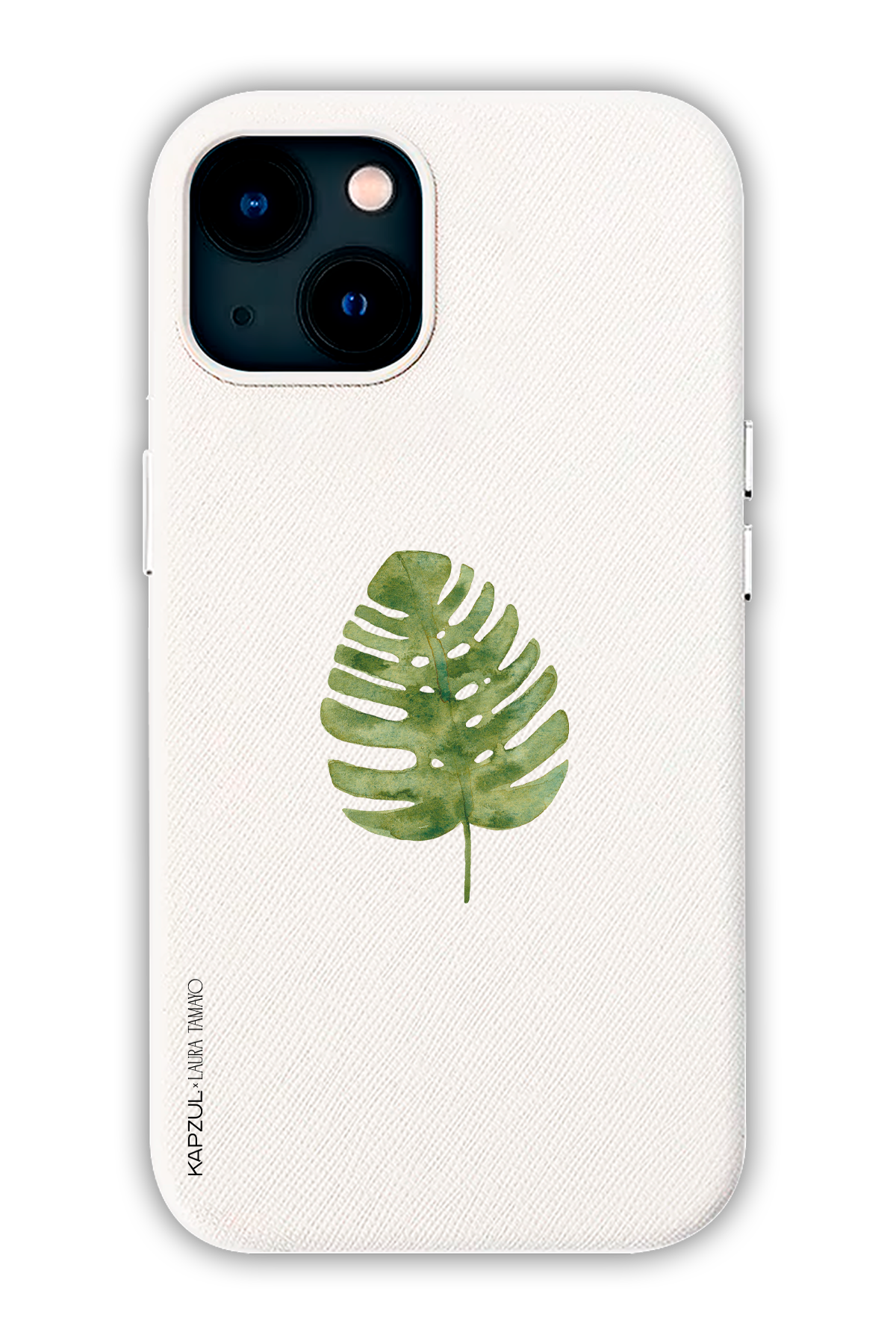White - Simple Design – Plants Case - iPhone 13 - Leather Case