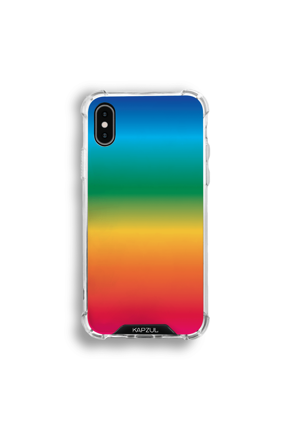 Rainbow - The Edgy One Collection - iPhone X - XS - Transparent Leather Case