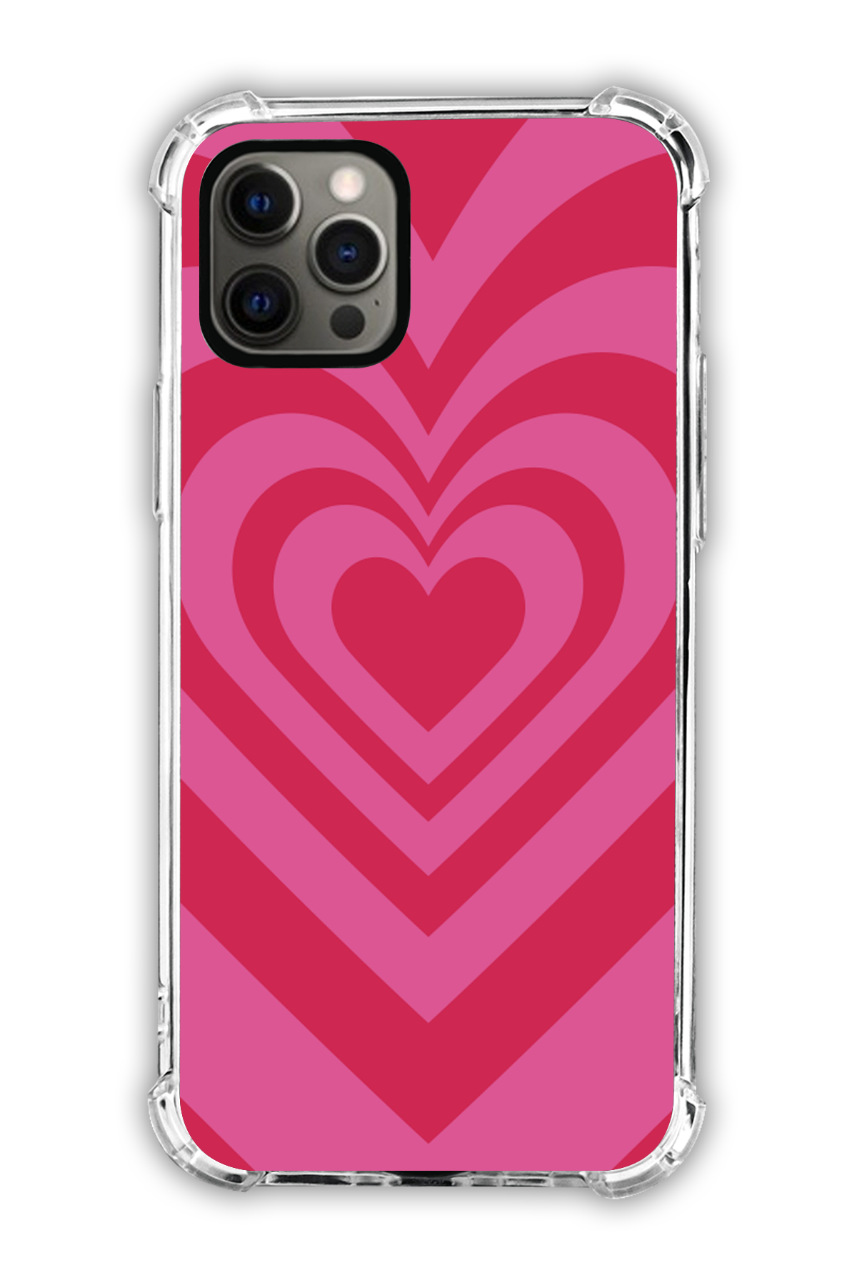 Pink - Valentine's Daycase - iPhone 12 Pro - Transparent Case