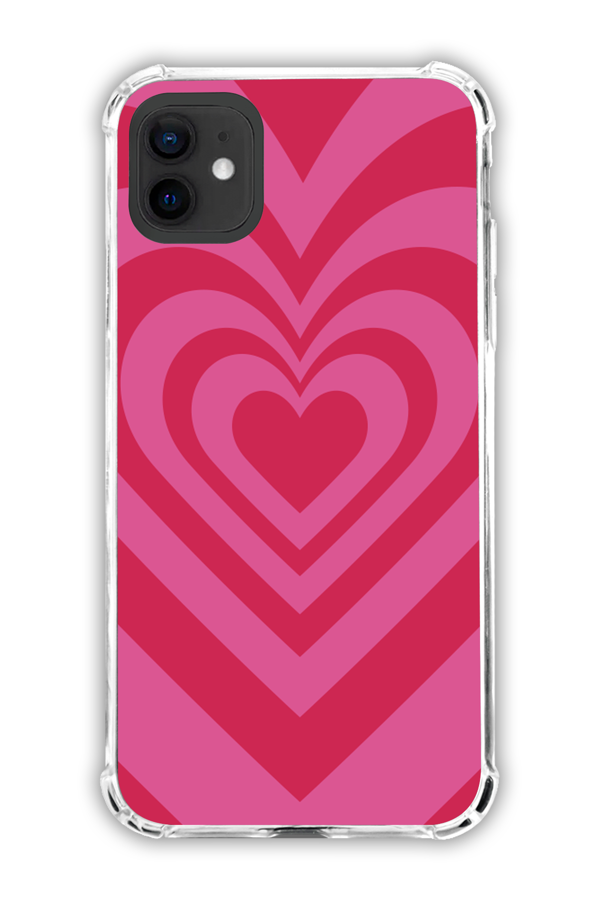 Pink - Valentine's Daycase - iPhone 12 - Transparent Case