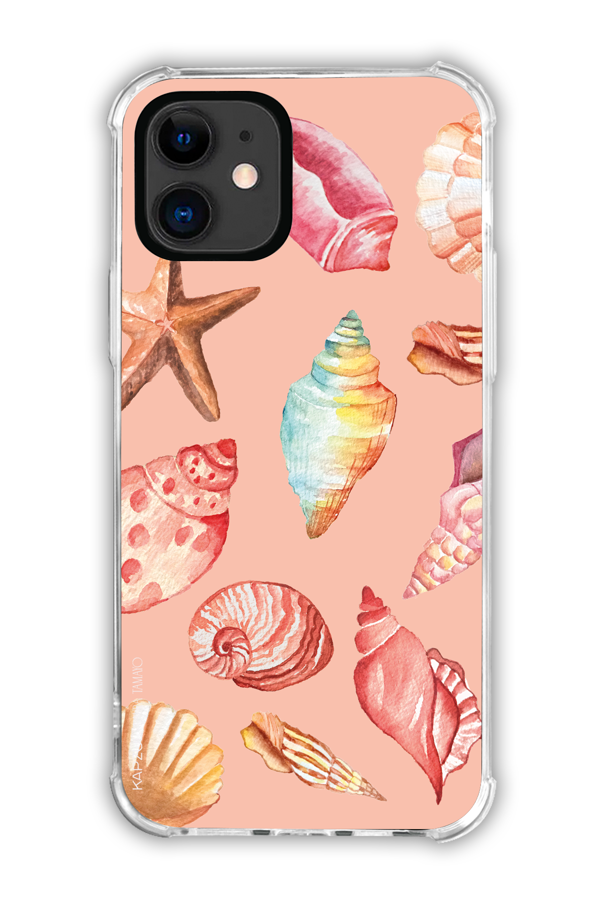 Pink - Full Design – Sea Shell Case - iPhone 11 - Transparent Case