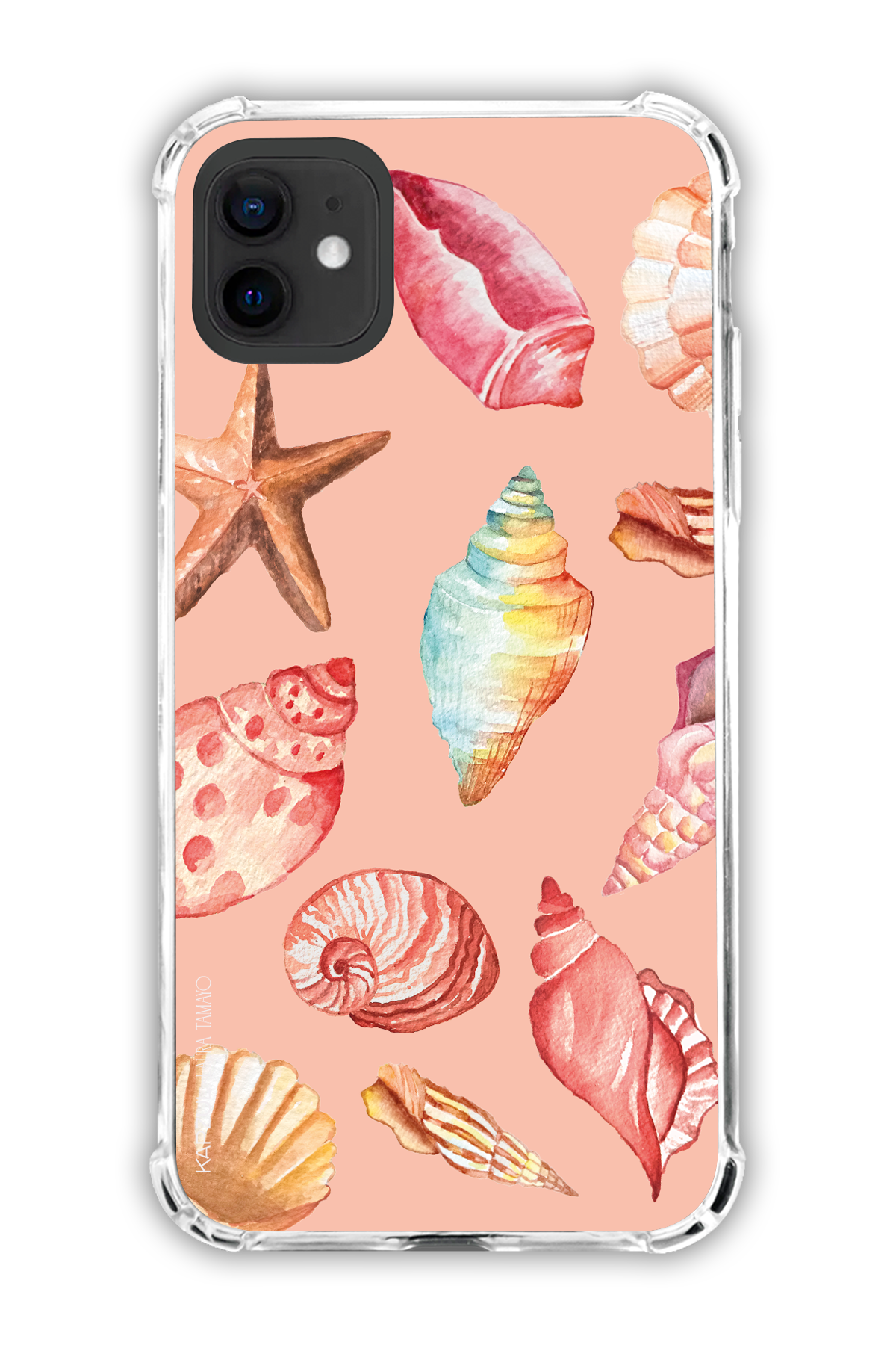 Pink - Full Design – Sea Shell Case - iPhone 12 - Transparent Case