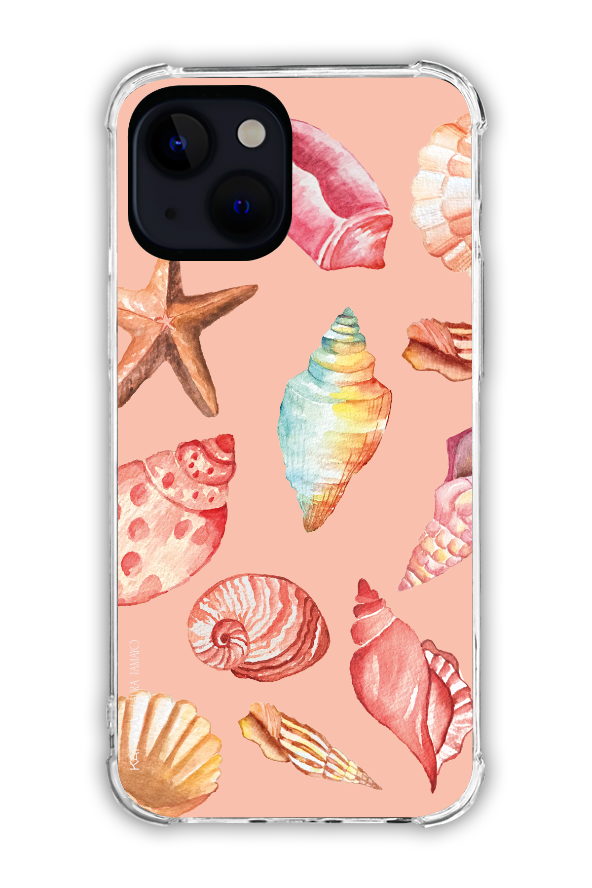 Pink - Full Design – Sea Shell Case - iPhone 13 - Transparent Case