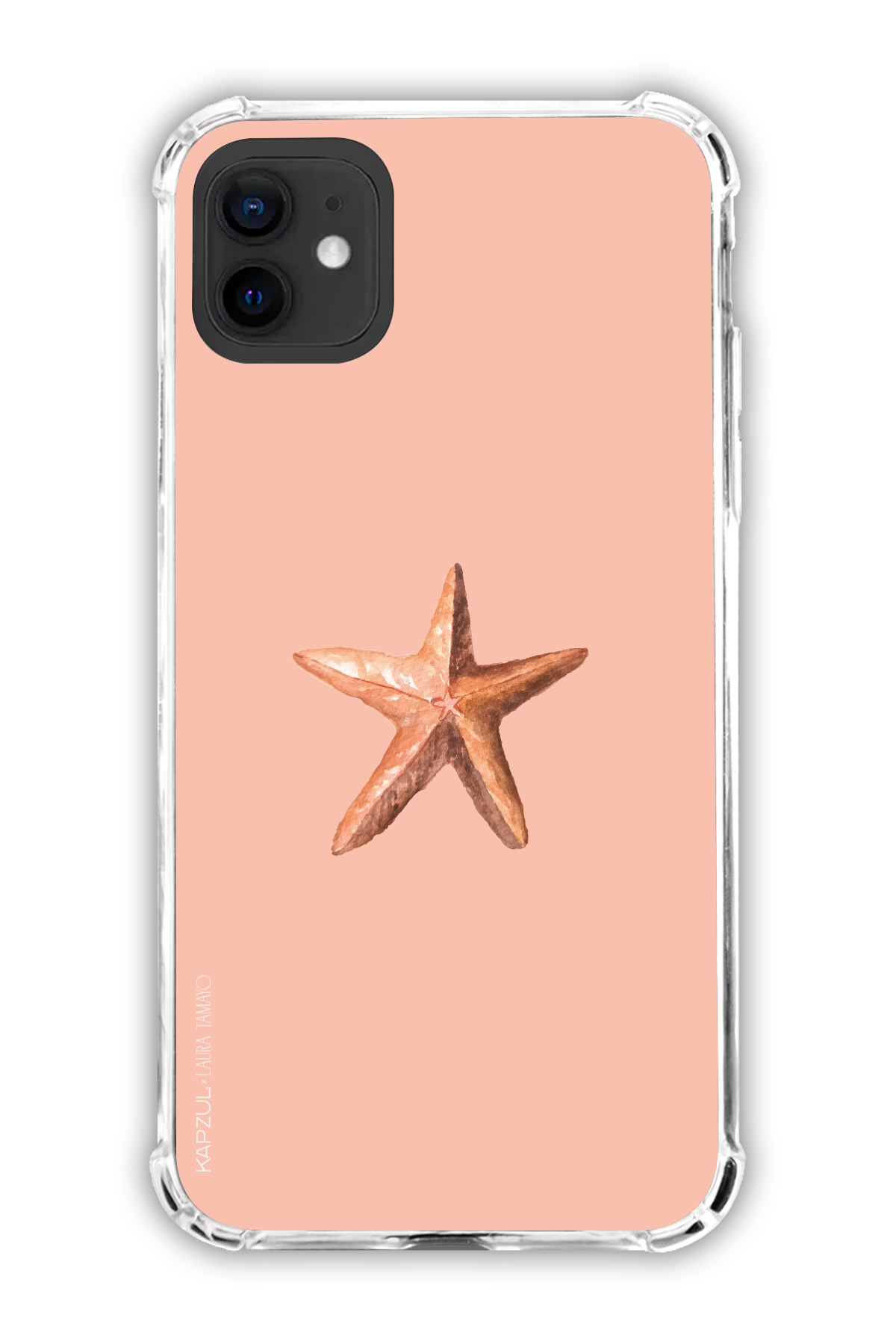 Pink - Simple Design – Sea Shell Case - iPhone 12 - Transparent Case