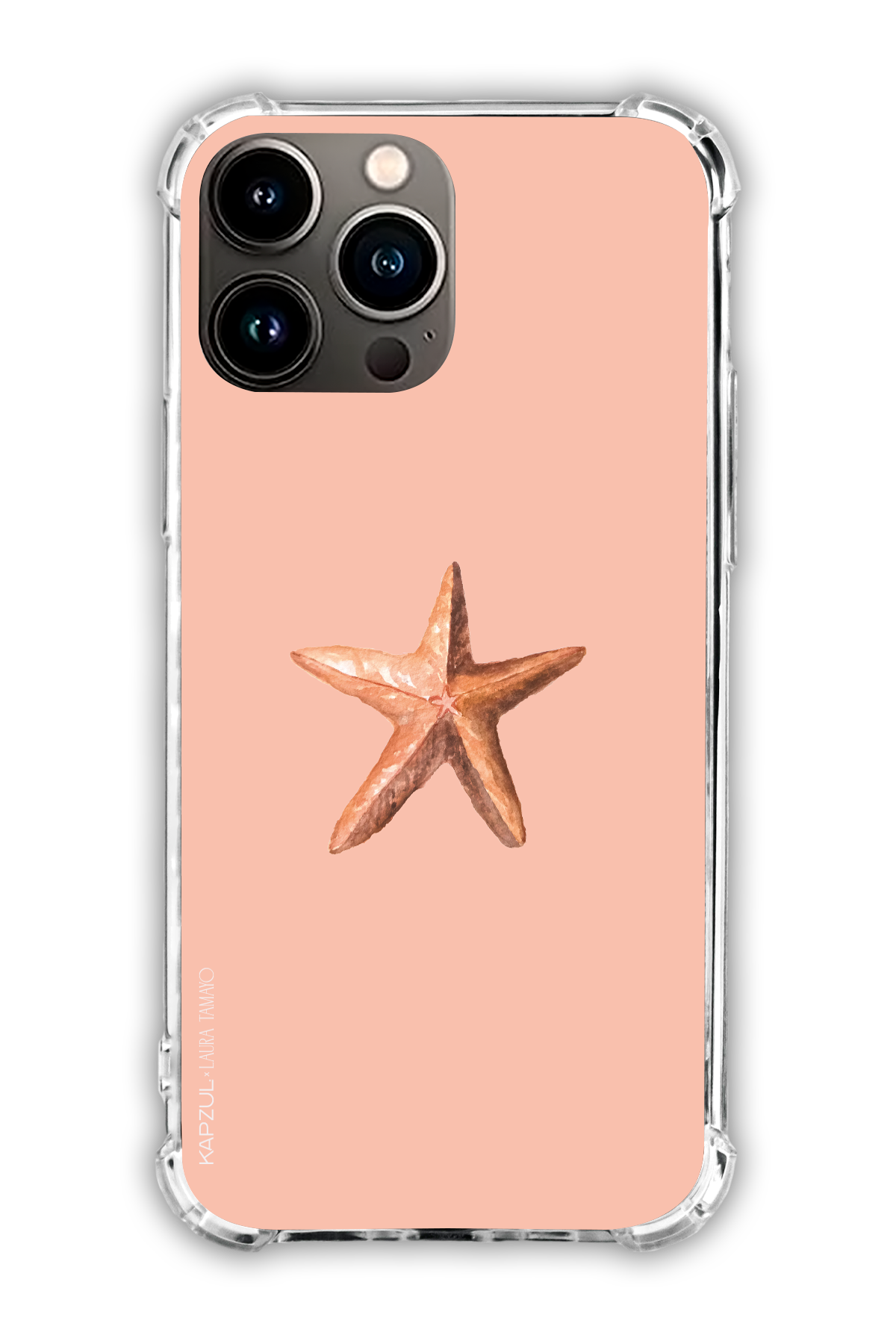Pink - Simple Design – Sea Shell Case - iPhone 13 Pro Max - Transparent Case