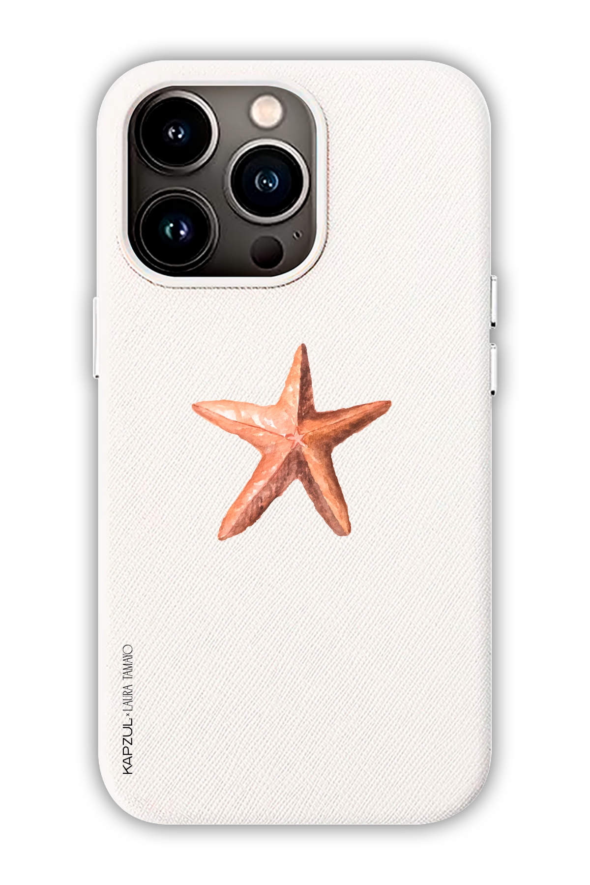 White - Simple Design – Sea Shell Case - iPhone 13 Pro - Leather Case