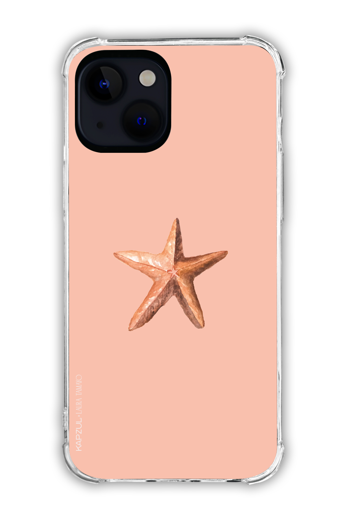 Pink - Simple Design – Sea Shell Case - iPhone 13 - Transparent Case