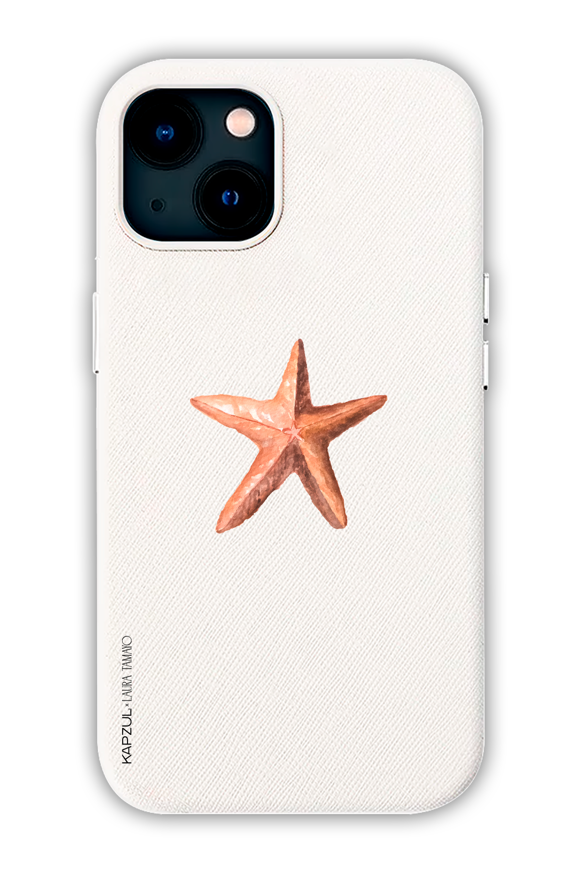 White - Simple Design – Sea Shell Case - iPhone 13 - Leather Case