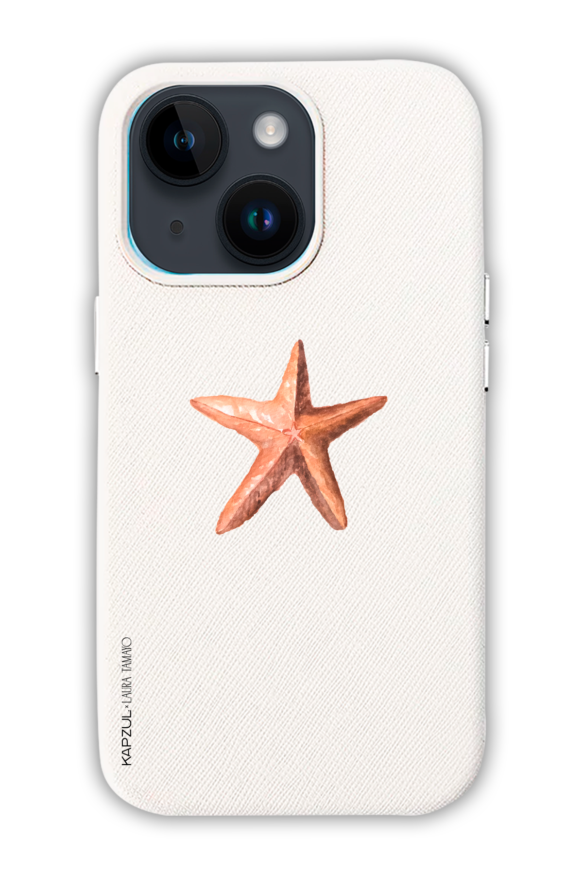 White - Simple Design – Sea Shell Case - iPhone 14 - Leather Case