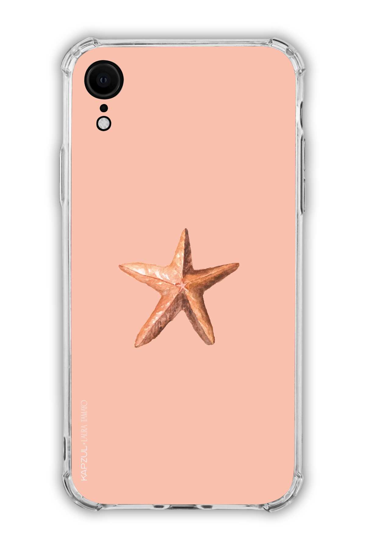 Pink - Simple Design – Sea Shell Case - iPhone XR - Transparent Case