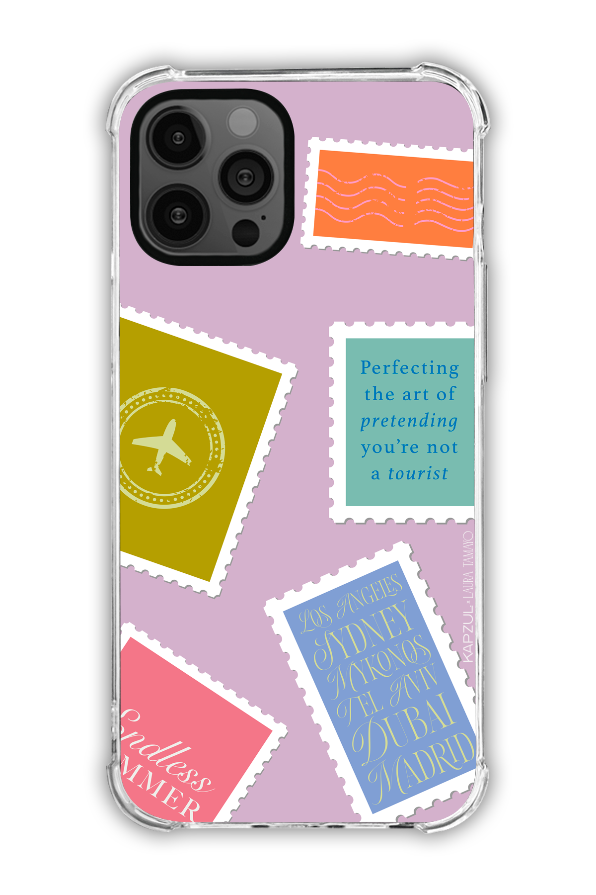 Full Design 1 – Travels Case - iPhone 12 Pro Max - Transparent Case