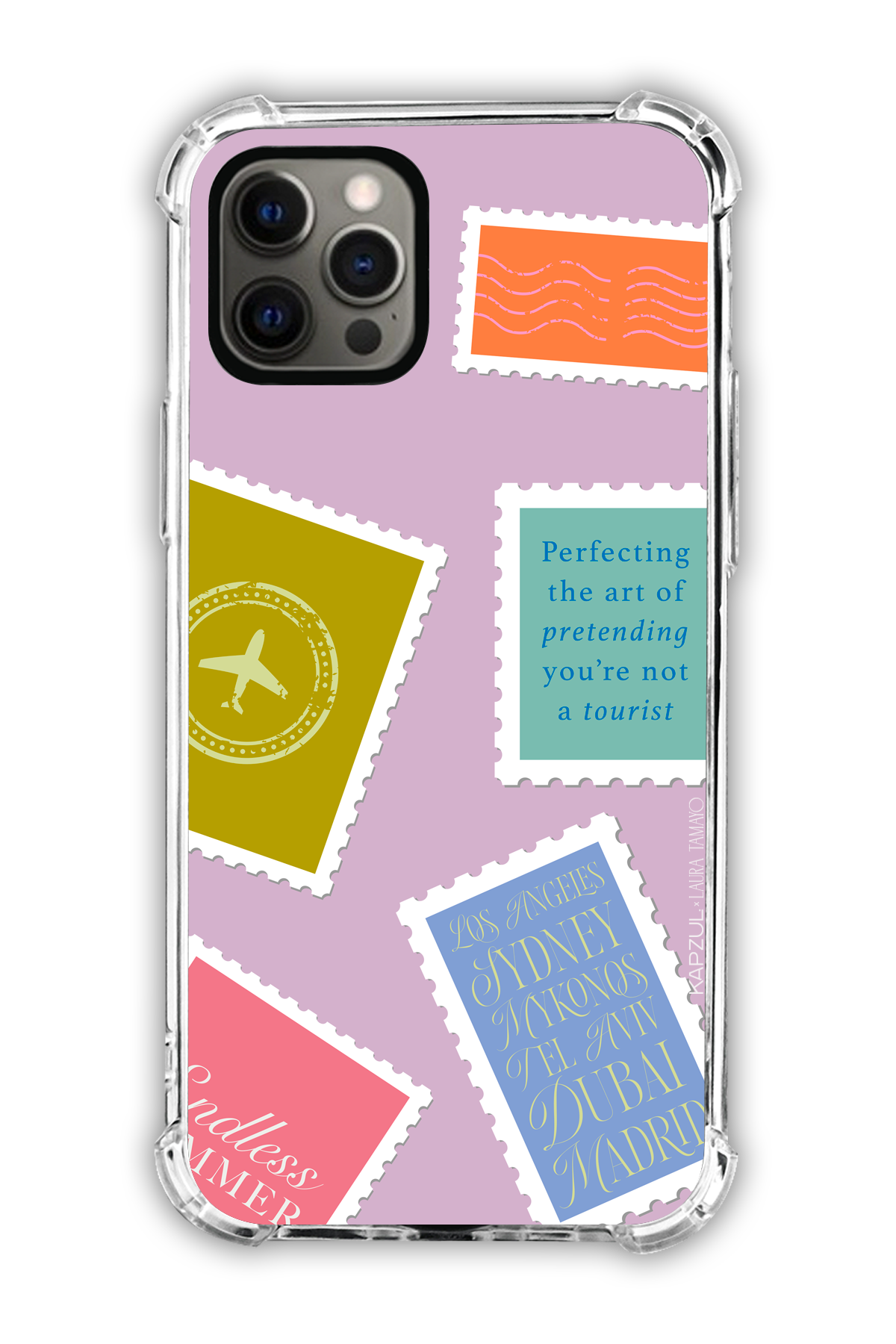 Full Design 1 – Travels Case - iPhone 12 Pro - Transparent Case