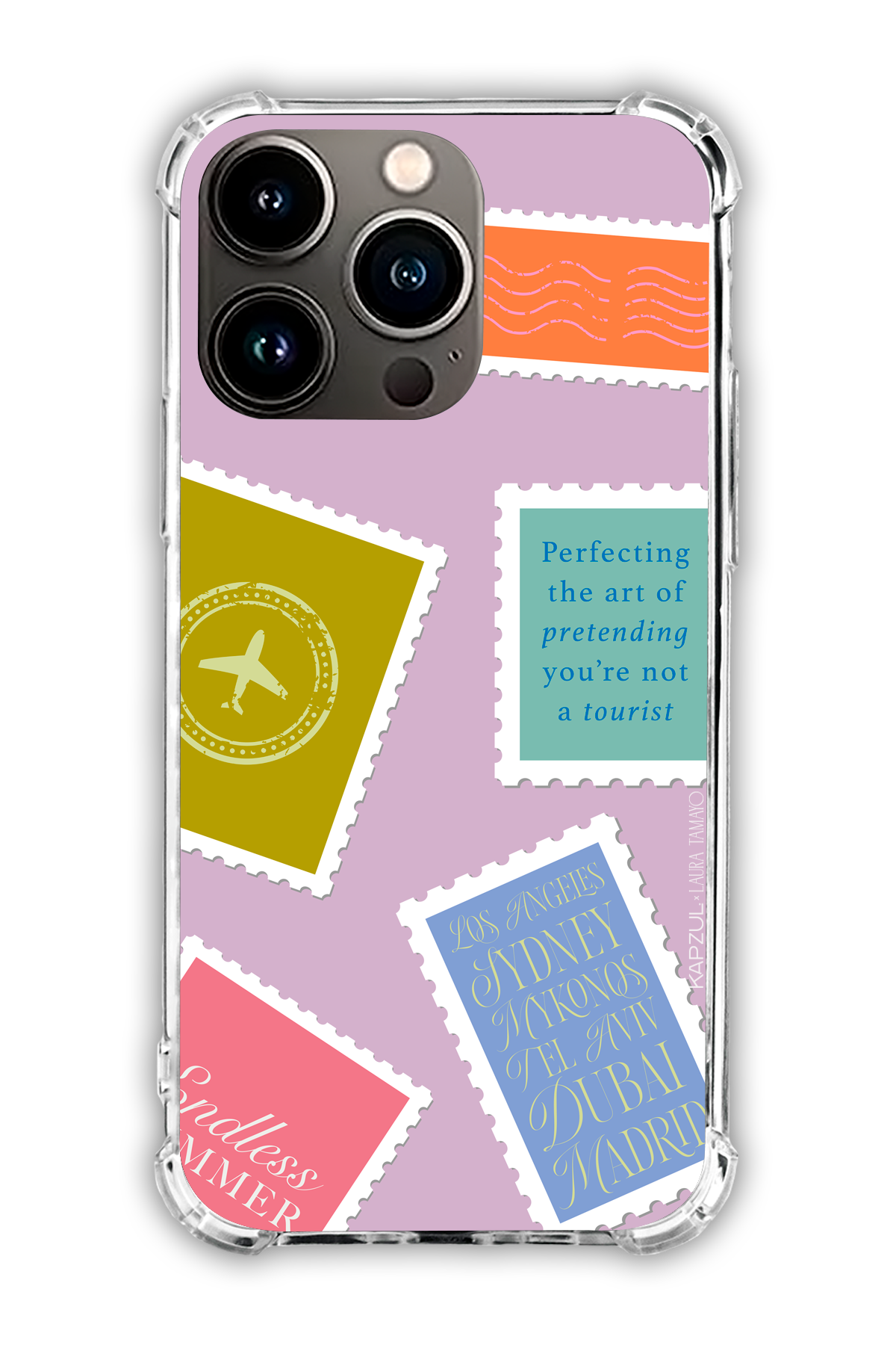 Full Design 1 – Travels Case - iPhone 13 Pro - Transparent Case