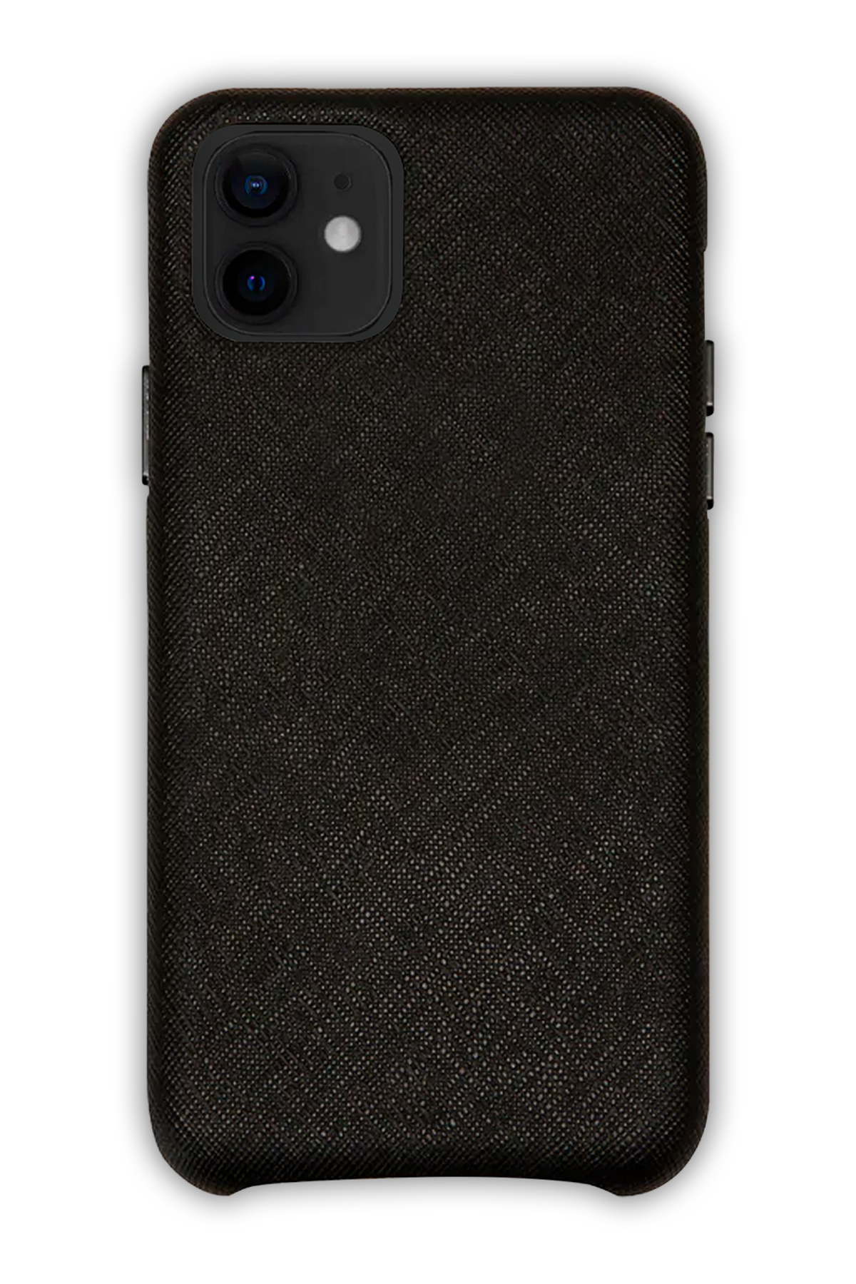 Black - iPhone 12 -  Leather Case