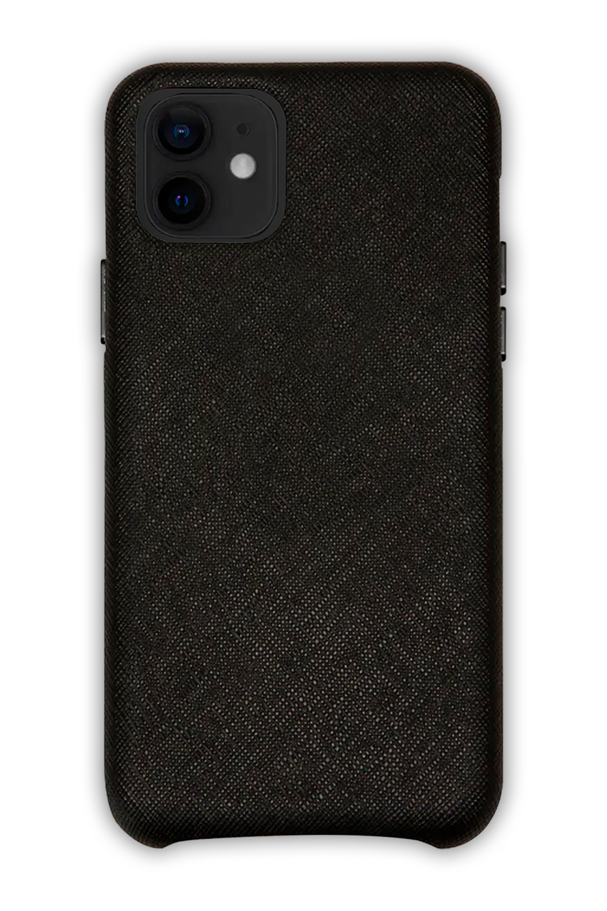 Black - iPhone 12 -  Leather Case (Logo)