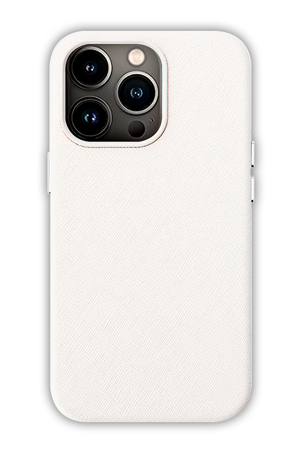White - iPhone 13 Pro -  Leather Case (Logo)