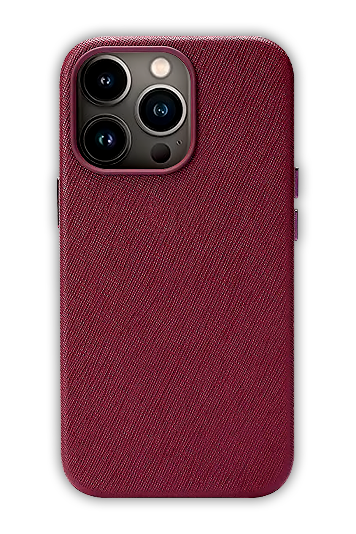 Burgundy - iPhone 13 Pro -  Leather Case (Logo)