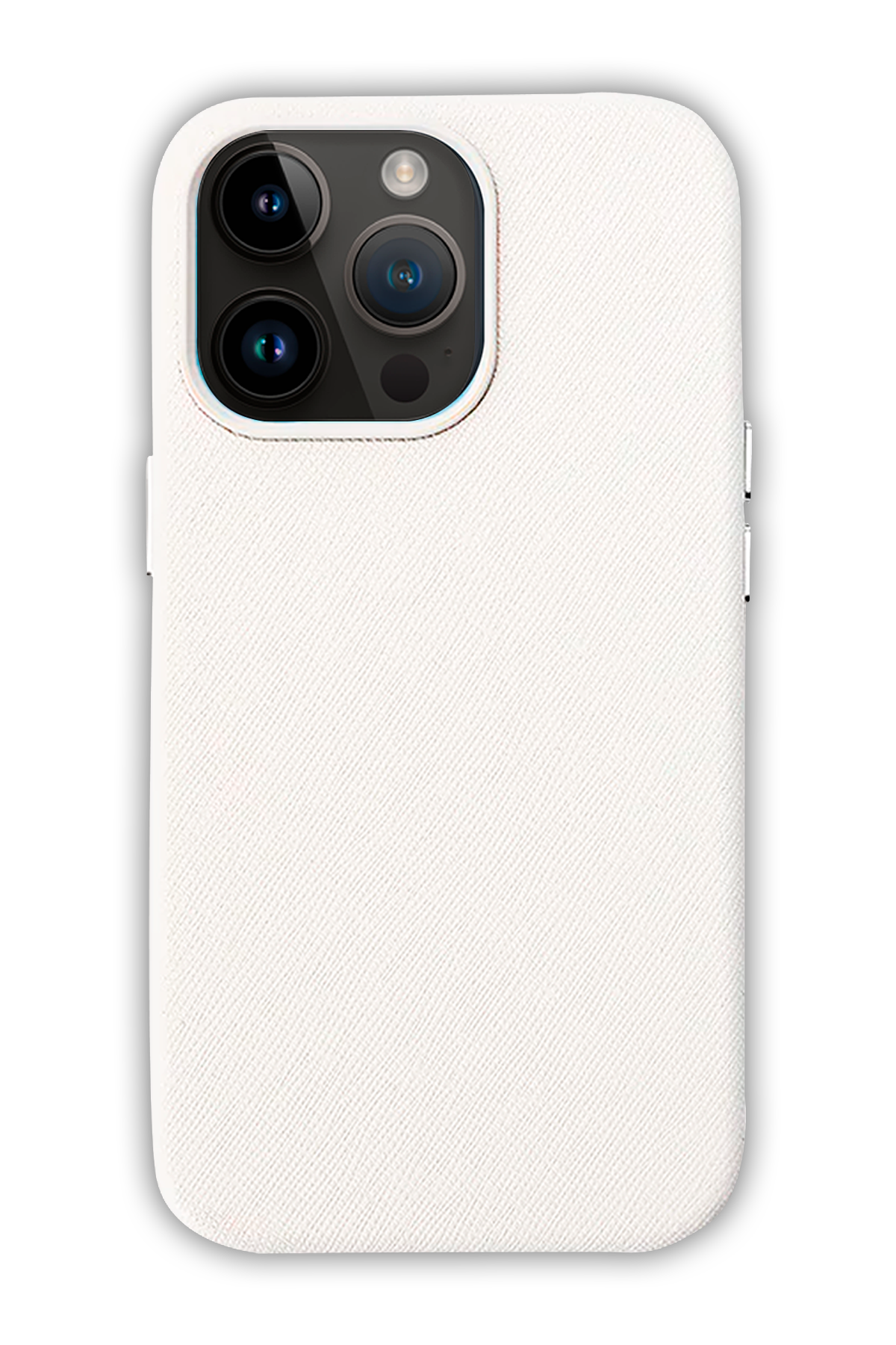 White - iPhone 14 Pro Max -  Leather Case