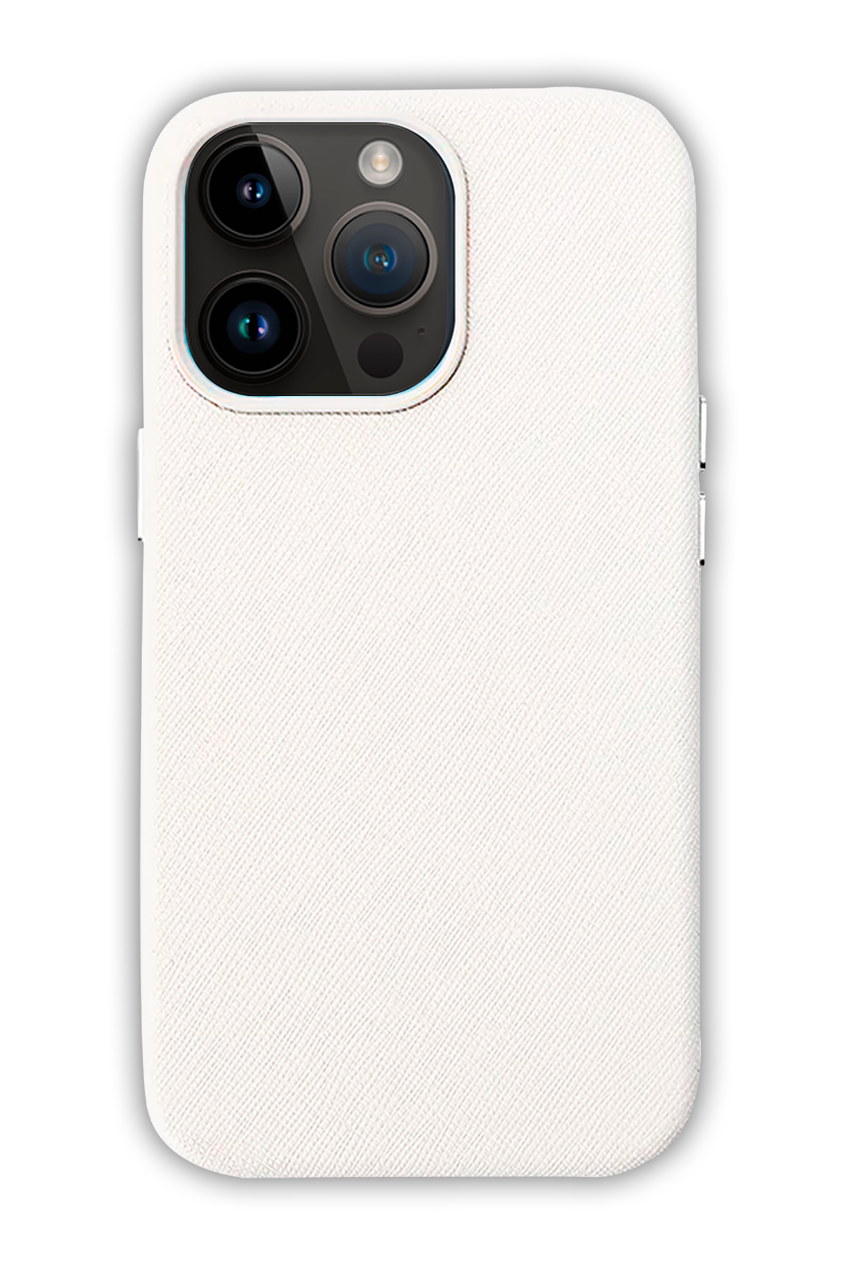 White - iPhone 14 Pro Max -  Leather Case (Logo)