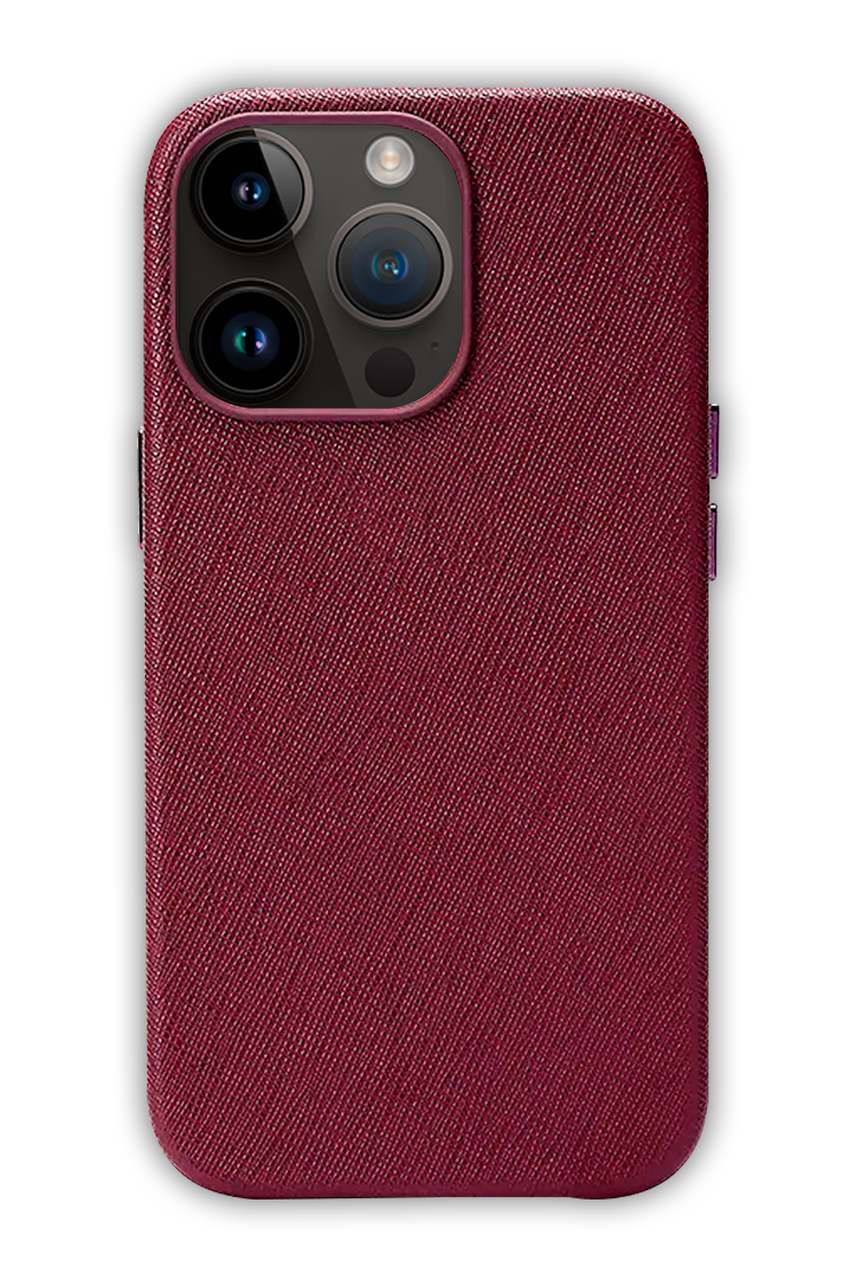 Burgundy - iPhone 14 Pro Max -  Leather Case (Logo)