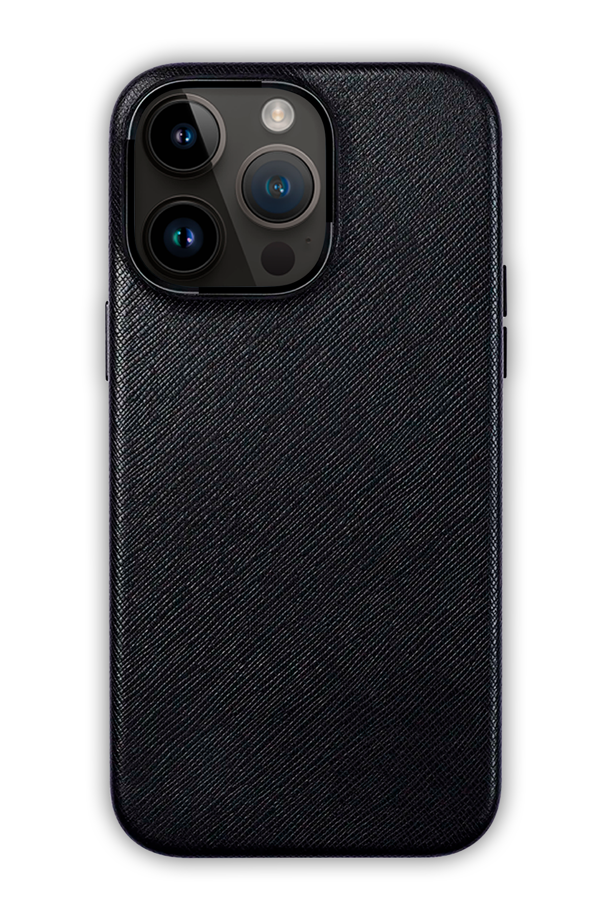 Black - iPhone 14 Pro -  Leather Case (Logo)