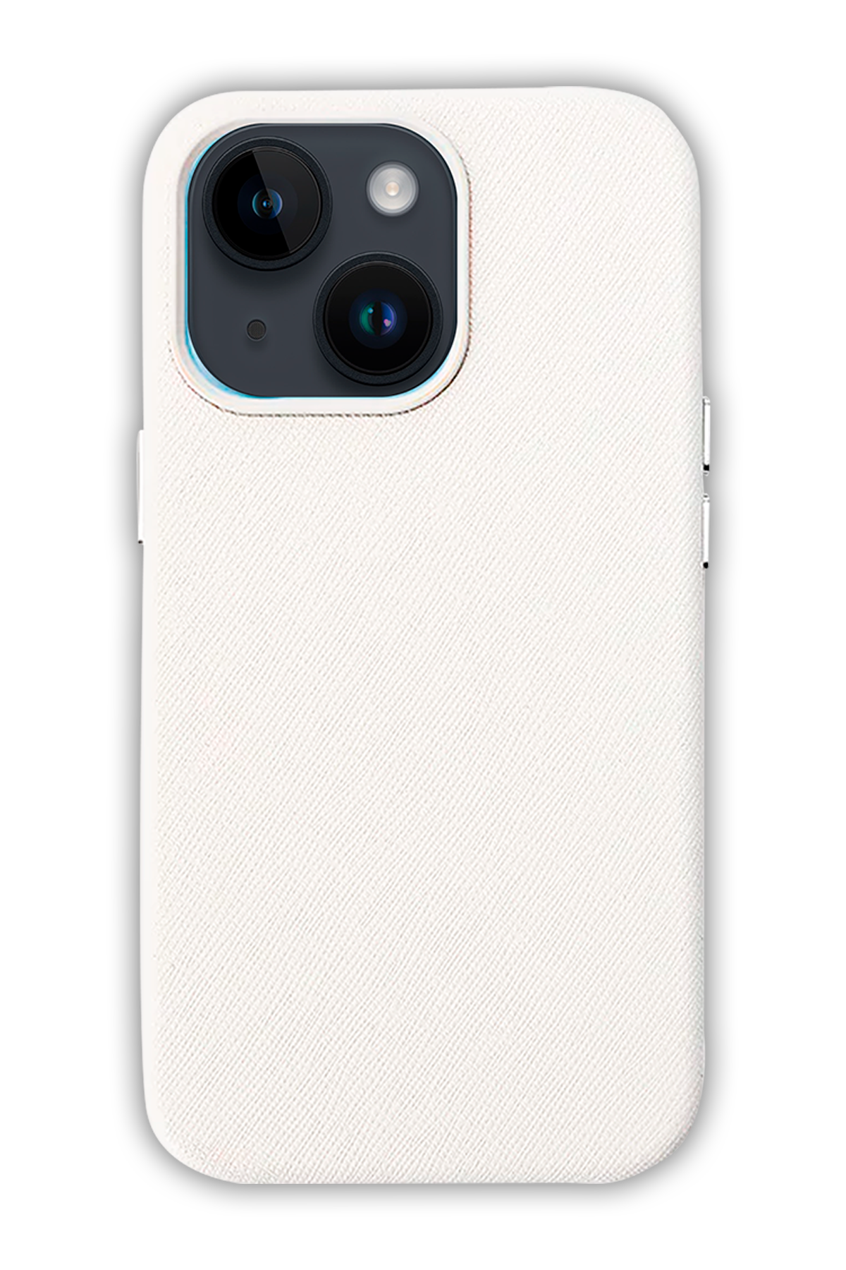 White - iPhone 14 - Leather Case