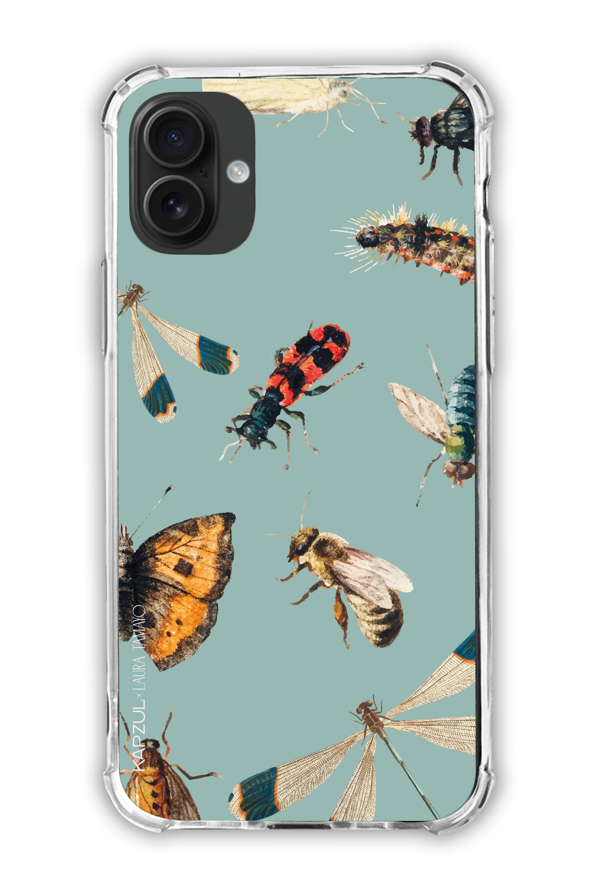 Green - Full Design – Bug Case - iPhone 16 - Transparent Case