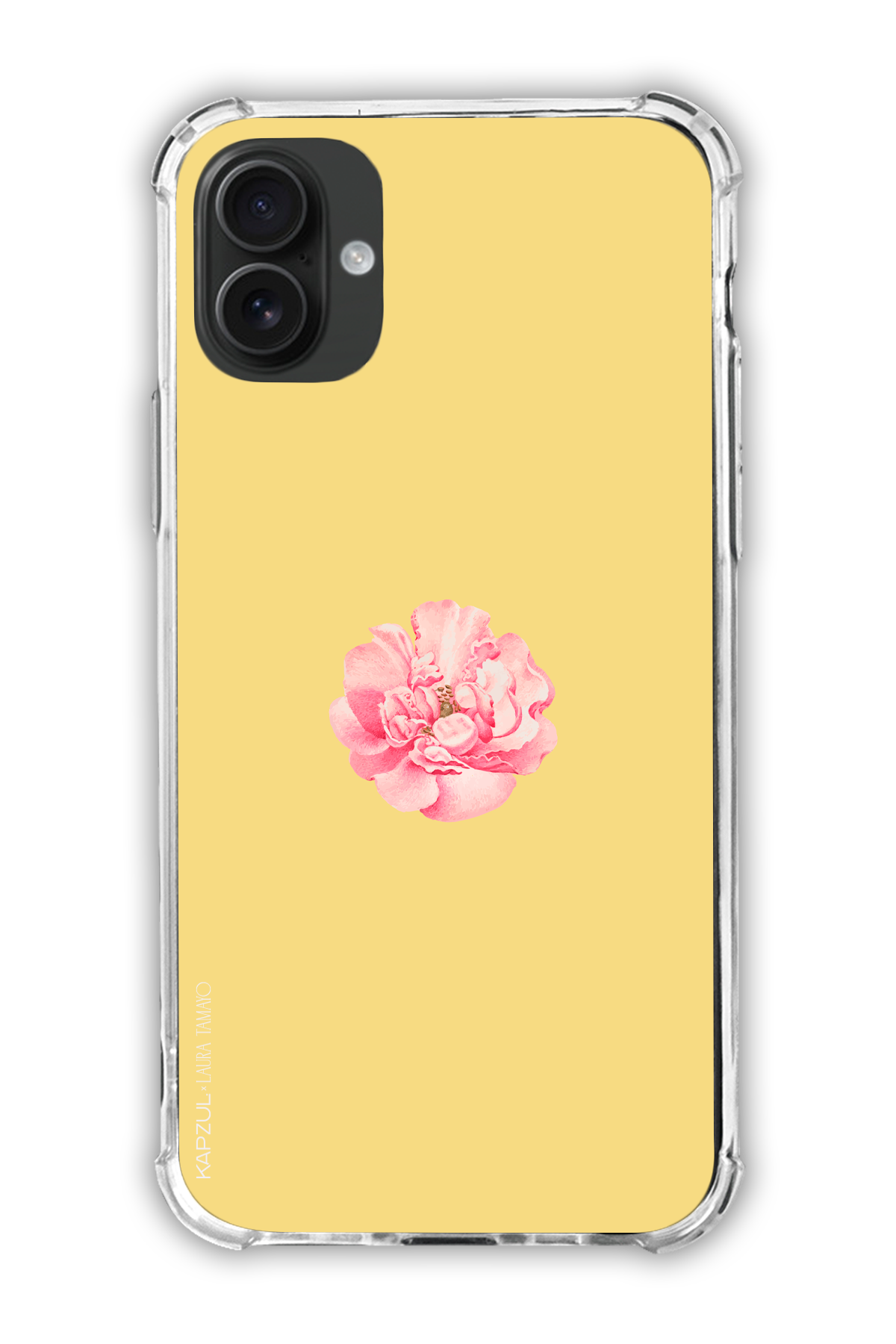 Yellow - Simple Design – Flower Case - iPhone 16 - Transparent Case