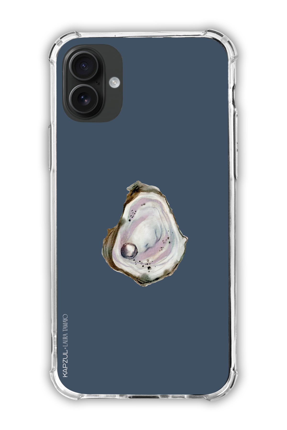 Black - Simple Design – Oysters Case - iPhone 16 - Transparent Case