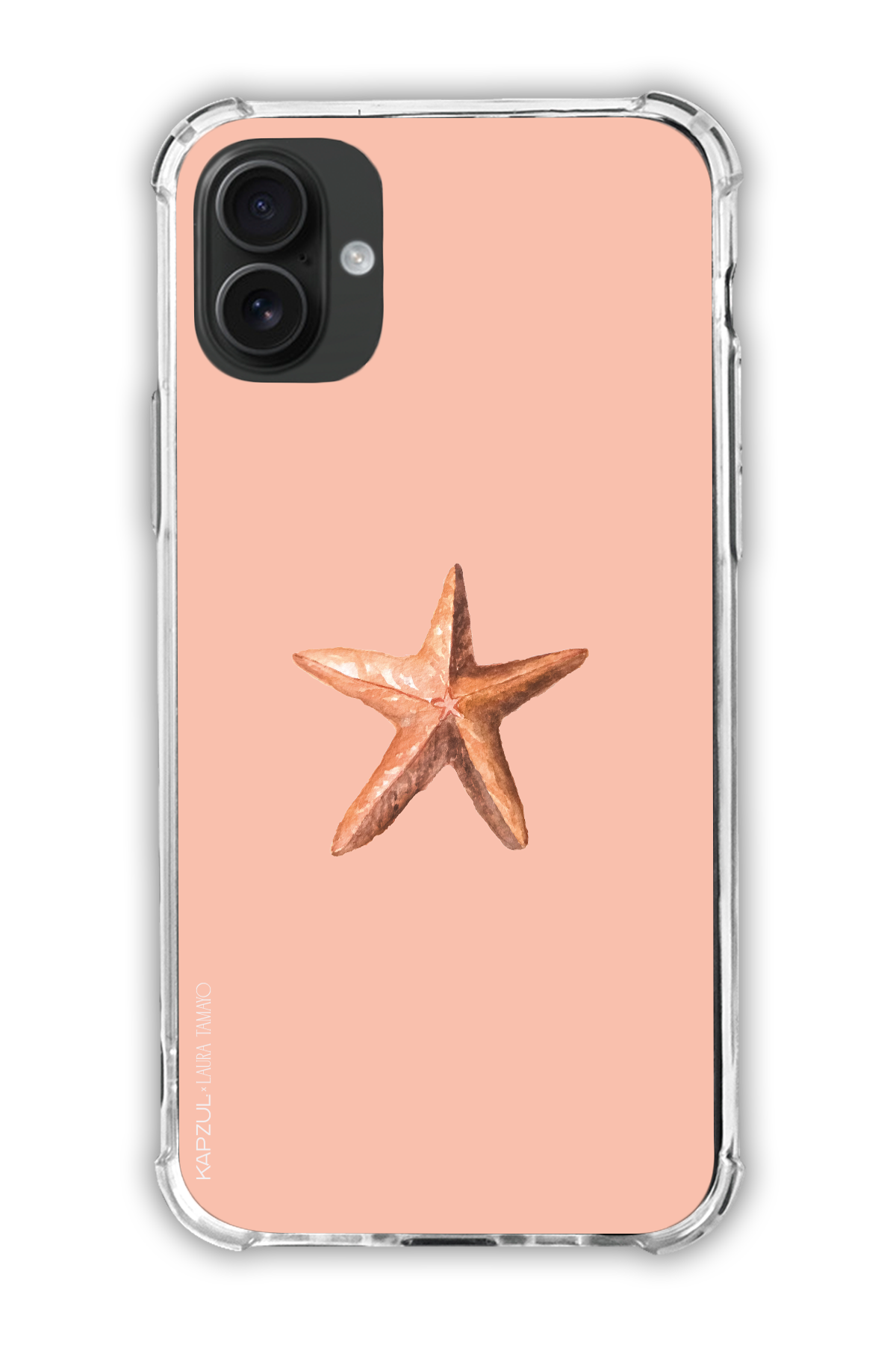 Pink - Simple Design – Sea Shell Case - iPhone 16 - Transparent Case